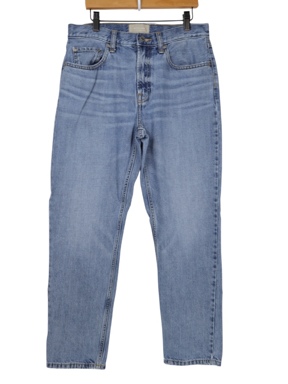 Everlane Jeans Women’s 28 Light Wash High Rise Straight Leg Cropped Denim